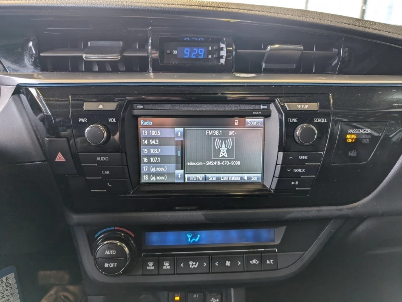 2016 Toyota Corolla S*TOIT*CAMÉRA*BANCS CHAUFF*A/C* Image principale